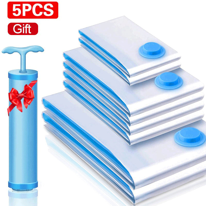 Set of 5 Vacuum Storage Bags With Pump
