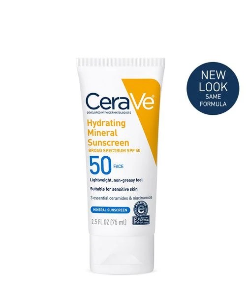 CeraVe Hydrating 100% Mineral Sunscreen Body Lotion - SPF 50
