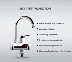 Electric Water Heater Tap Instant Hot Water Faucet Heater (Cold & Heating )