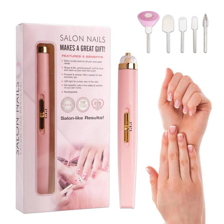 5 in 1 Electric Nail Drill Kit, Rechargeable Cordless Manicure Kit